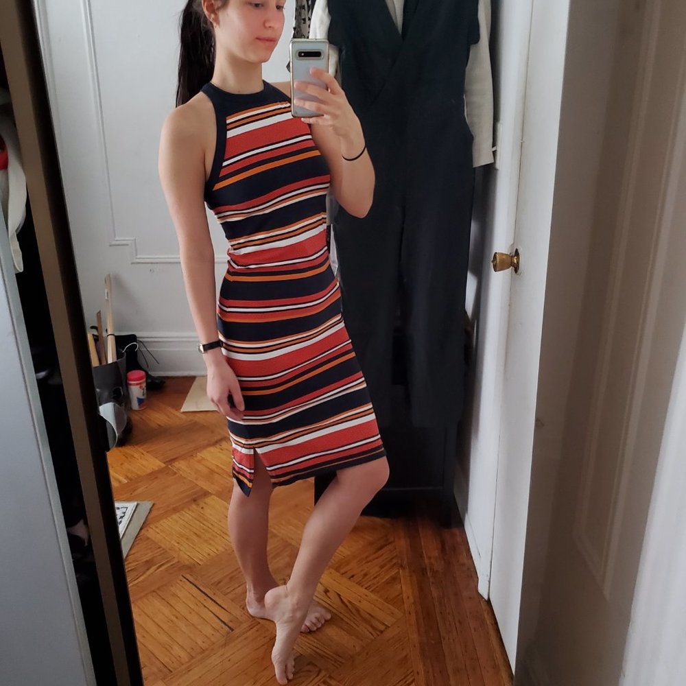 Striped midi dress - Picture 3 of 5